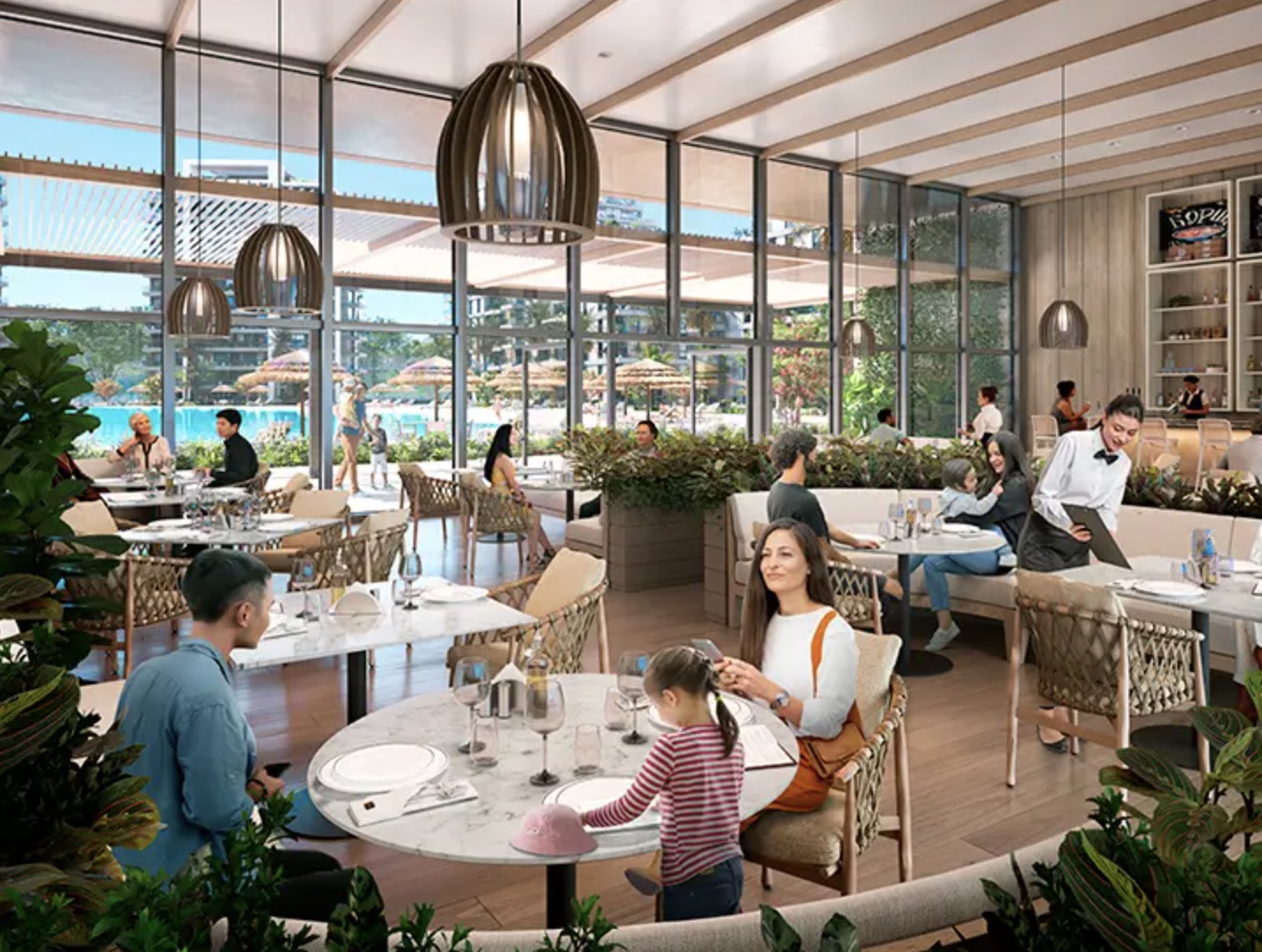 Restaurante com vista panorâmica