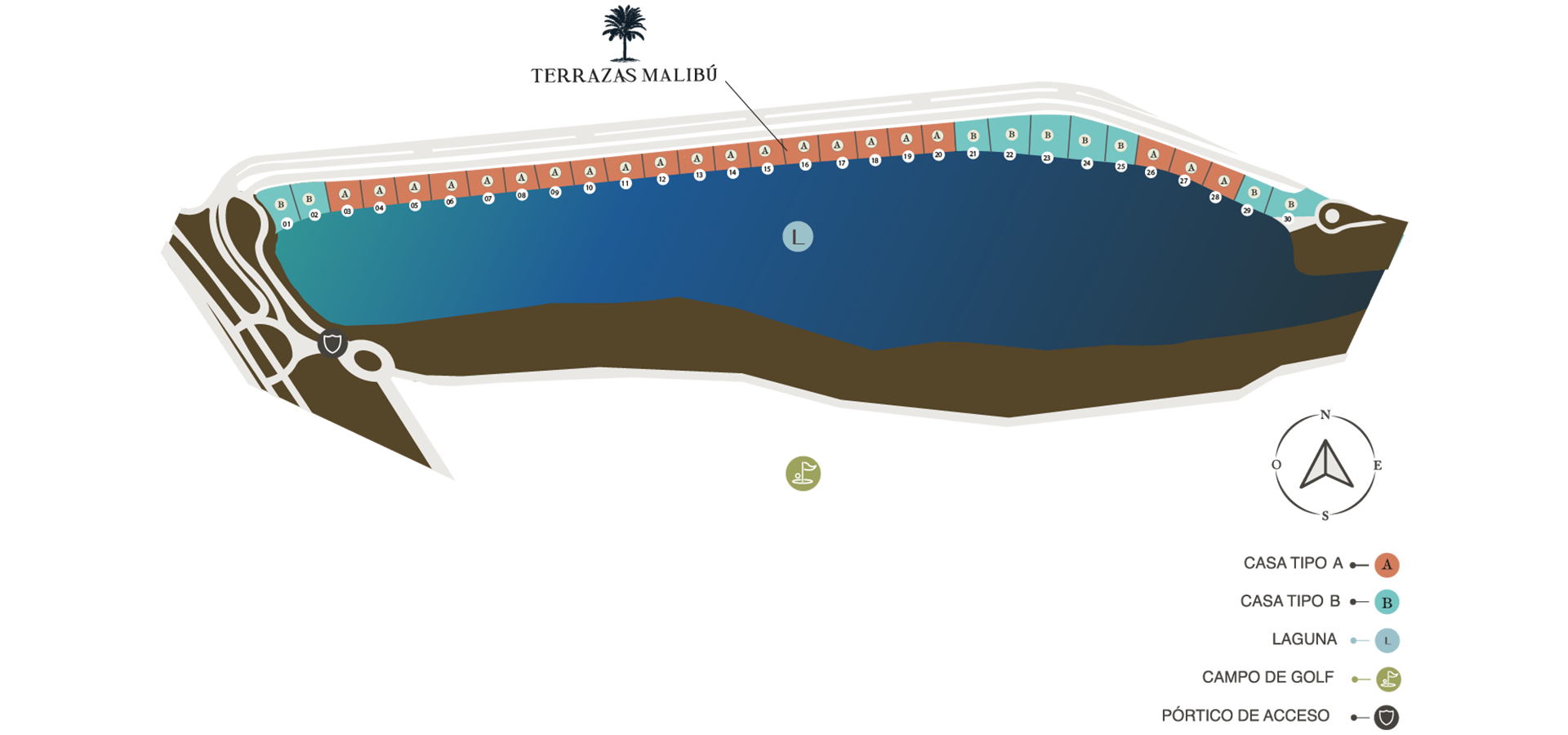 Terrazas Malibú - mapa de loteamento