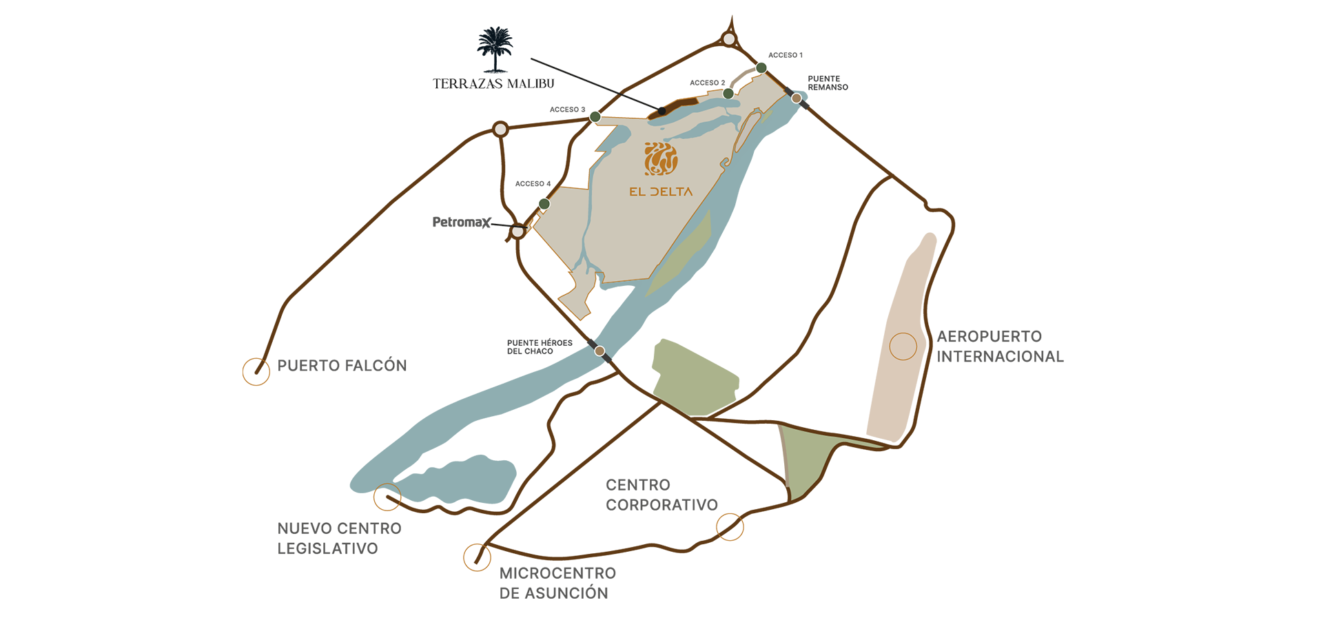 Terrazas Malibú - mapa de localização